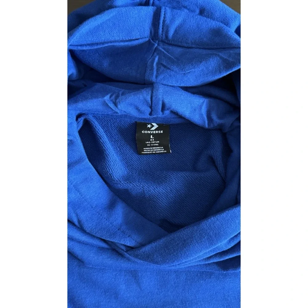 NEW Boy's Converse Ultimate Essentials Youth Hoodie Converse Blue Sz L NWT